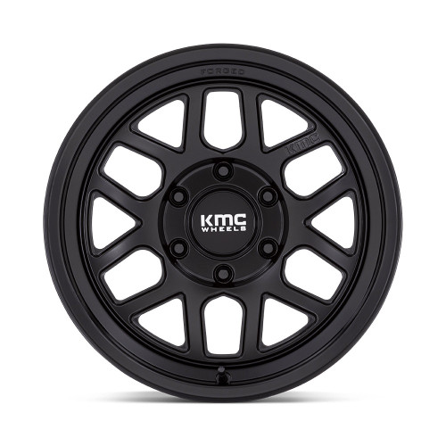 18" KMC KM451 Mesa Forged Monoblock Satin Black 18x9 Wheel 8x170 -12mm Truck Rim