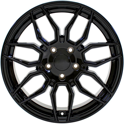 18" OE Wheels CV03C Gloss Black 18x8.5 Wheel 5x4.75 Rim 52mm For Chevy Pontiac
