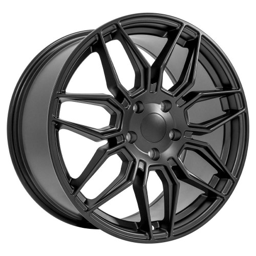 Set 4 18" OE Wheels CV03C Satin Black 18x8.5 Wheels 5x4.75 Rims 52mm For Chevy