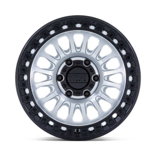 17" KMC KM552 IMS Machined Black Lip 17x8.5 Wheel 5x5 25mm Truck Rim