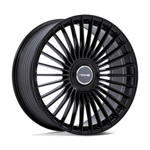 24" Niche 1PC NC282 Serene Gloss Black 24x10 Wheel 5x130 20mm Rim