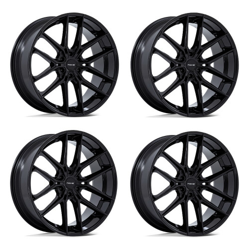 Set 4 24" Niche 1PC NC280 Prodigy 6 Gloss Black 24x10 Wheels 6x135 25mm Rims