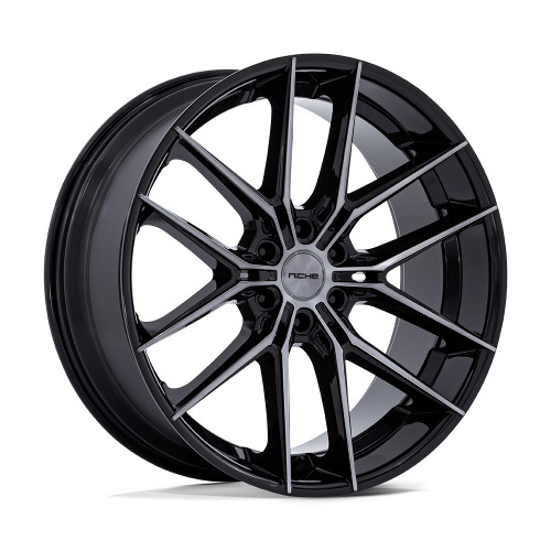 Set 4 22" Niche NC280 Prodigy 6 Gloss Black Dark Tinted Clear 22x9.5 6x5.5 20mm