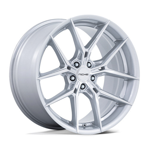 Set 4 24" Niche NC279 Prodigy Silver Machined Face 24x10 Wheels 5x5 30mm Rims