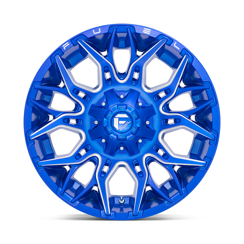 Fuel 1PC D770 Twitch 20x9 8x6.5 Anodized Blue Milled Wheel 20" 1mm Rim