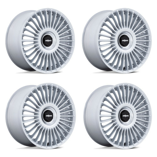 Set 4 20" Rotiform RC202 GRZ Gloss Silver 20x10 Wheels 5x112 5x120 40mm Rims