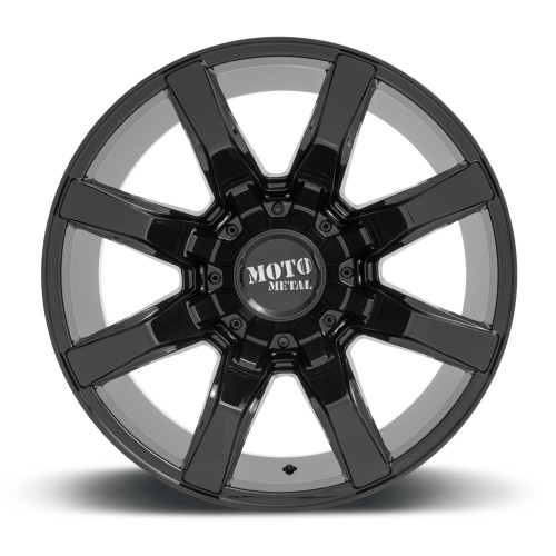 Moto Metal MO804 Spider 22x12 6x135 6x5.5 Gloss Black Wheel 22" -44mm Lifted Rim