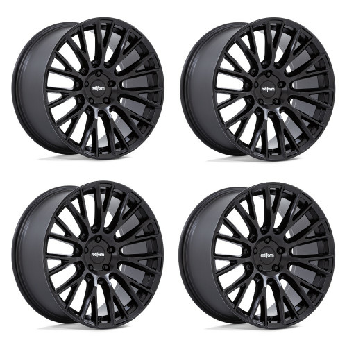 Set 4 20" Rotiform RC201 LSE Satin Black 20x8.5 Wheels 5x120 35mm Rims