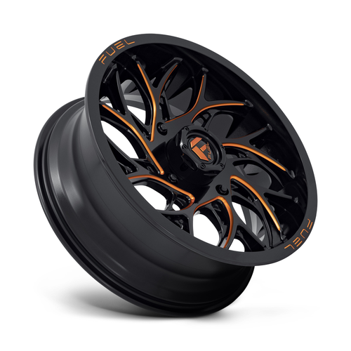 Fuel UTV D780 Runner Utv 20x7 4x137 Gloss Black Milled Orange Wheel 20" 13mm Rim