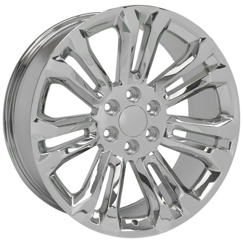 22" OE Wheels CV43B Chrome 22x9 Wheel 6x5.5 Rim 24mm For Chevy GMC