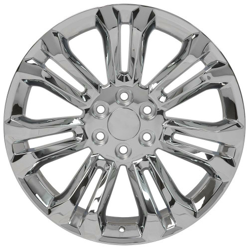 22" OE Wheels CV43B Chrome 22x9 Wheel 6x5.5 Rim 24mm For Chevy GMC