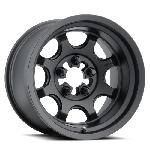 Set 4 15" Vision ATV 351 Flow Satin Black 15x6 Wheels 5x4.5 25.6mm Rims