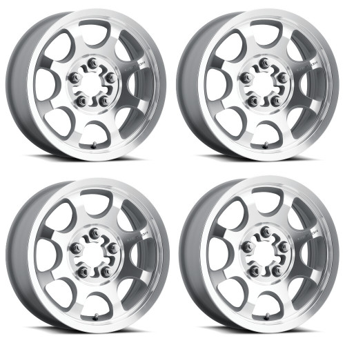 Set 4 15" Vision ATV 351 Flow Machined 15x10 Wheels 5x4.5 0mm Rims