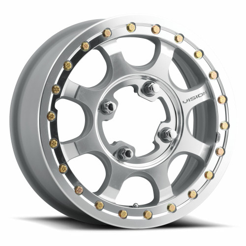 Set 4 15" Vision ATV 351 Flow Machined 15x7 Wheels 4x156 13mm Rims