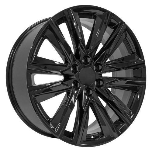 Set 4 22" OE Wheels CA91 Gloss Black 22x9 Wheels 6x5.5 Rims 28mm For Chevy GMC
