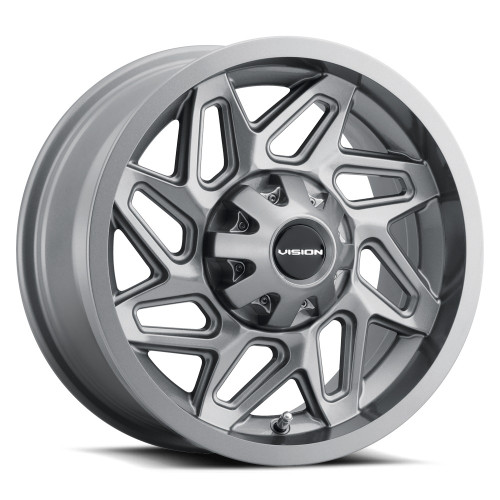 Set 4 12" Vision ATV 361 Gunmetal 12x8 Wheels 4x110 -10.2mm Rims
