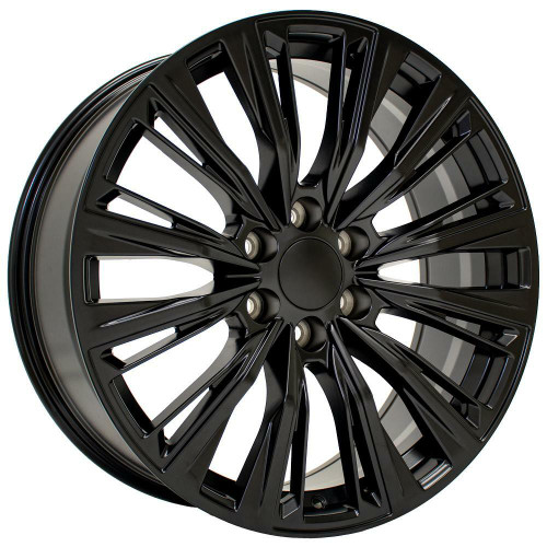 Set 4 24" OE Wheels CA93 Satin Black 24x10 Wheels 6x5.5 Rims 28mm For Chevy GMC