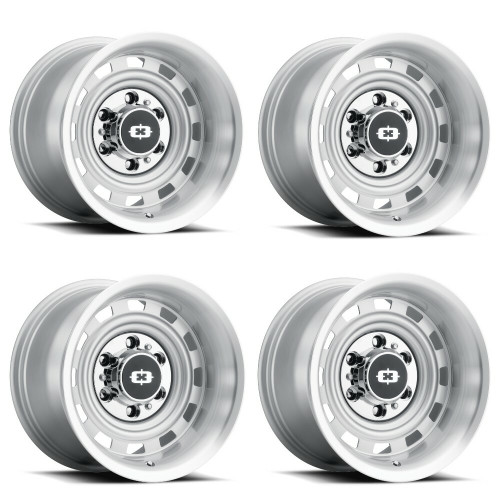 Set 4 18" Vision American Muscle 54 Cheyenne Silver Machined 18x8 Wheels 6x5.5
