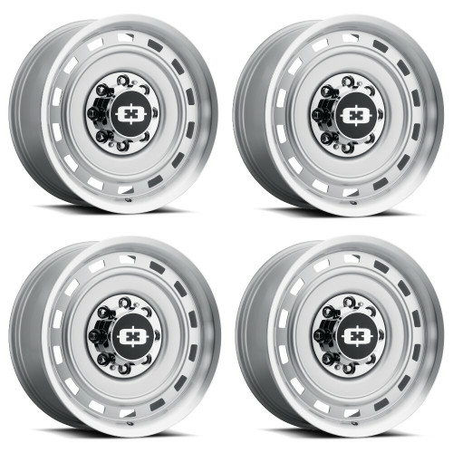 Set 4 20" Vision American Muscle 54 Silver Machined Lip 20x9 Wheels 8x6.5 -12mm