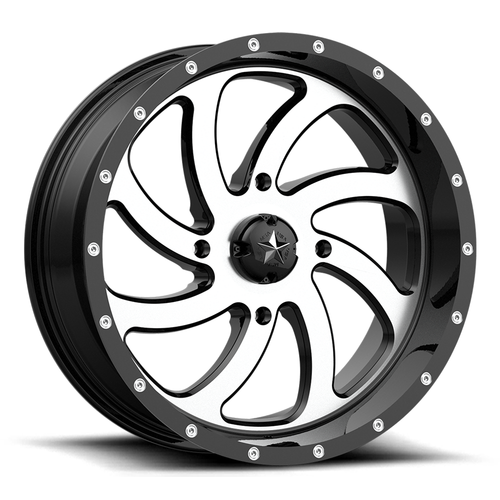 MSA Offroad Wheels M36 Switch 20x7 4x137 Machined Gloss Black Wheel 20" 0mm Rim