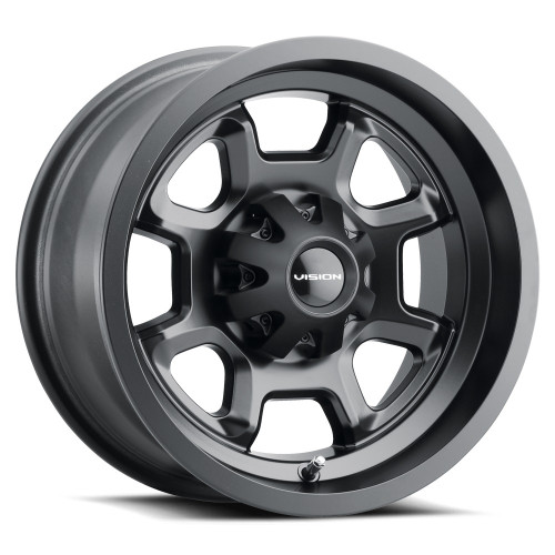 12" Vision ATV 415 Bomb Matte Black 12x7 Wheel 4x110 2.5mm Rim