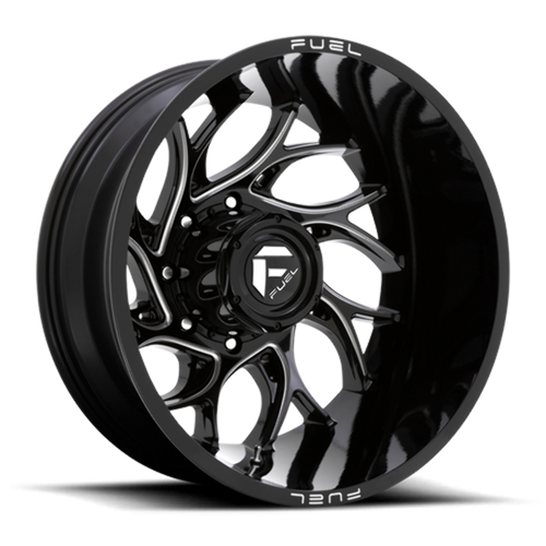 Fuel 1PC D741 Runner 22x8.25 8x210 Gloss Black Milled Wheel 22" -220mm Rim