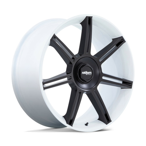 Set 4 Rotiform  Fra 22x12 5x130 Gloss White Matte Black Spokes Wheels 22" 60mm