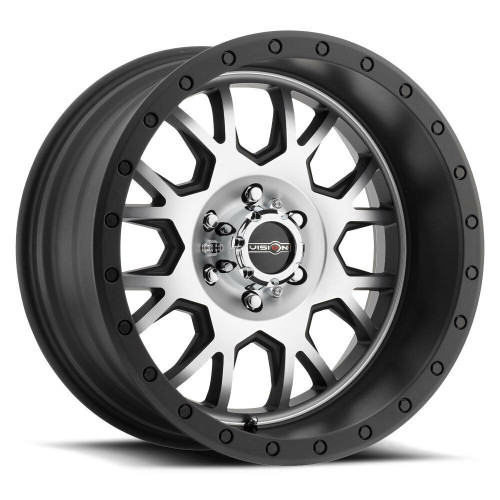20" Vision GV8 Invader Black Machined Truck Rim 20x9 6x135 18mm Ford F150 6 Lug