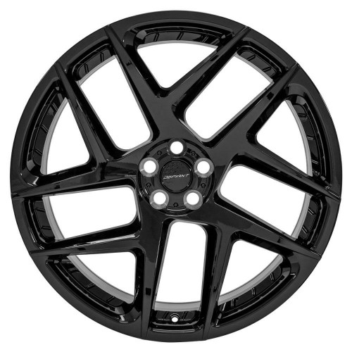 22" Defiant DF05 Gloss Black 22x10 Wheel 5x120 37mm Replica Rim