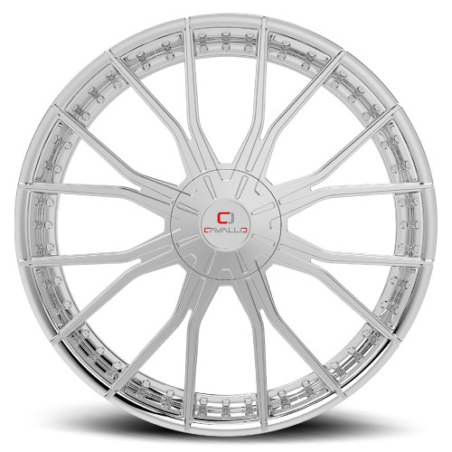 22" Cavallo CLV-36 Nano Chrome 22x9.5 Wheel 6x135 6x5.5 25mm For Ford Chevy GMC