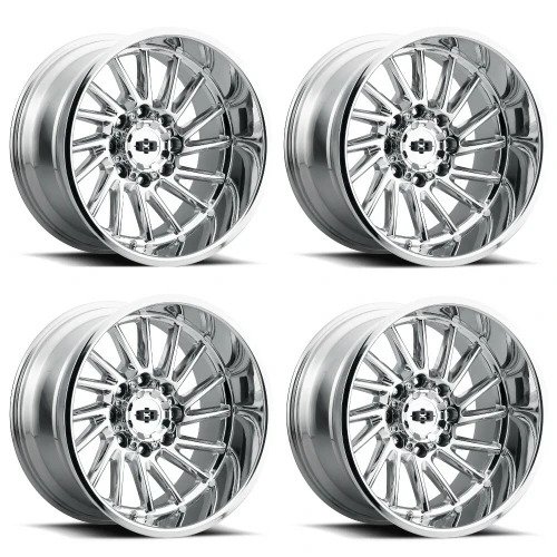 Set 4 20" Vision 306 Rapier Chrome 20x10 Wheels 6x5.5 -25mm Lifted Truck Rims