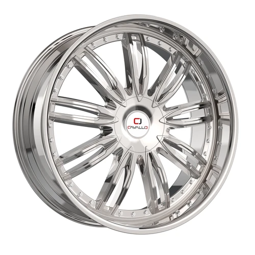 18" Cavallo CLV-54 Nano Chrome 18x8 Wheel 5x4.5 5x120 35mm Rim