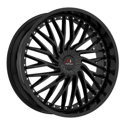 22" Cavallo CLV-43 Gloss Black Wheel 22x9.5 5x115 5x120 15mm Rim