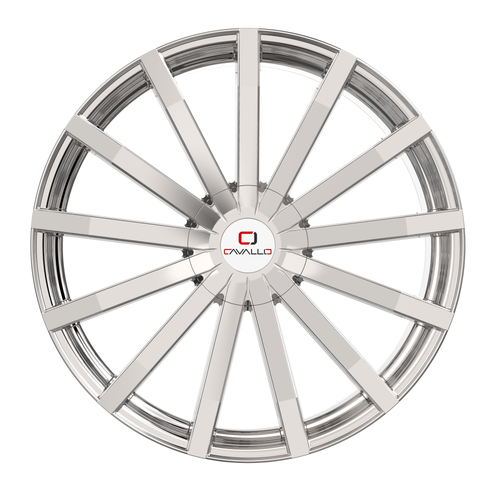 18" Cavallo CLV-52 Nano Chrome 18x8 Wheel 5x108 5x4.5 35mm Rim