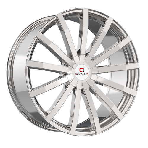 Set 4 18" Cavallo CLV-52 Nano Chrome 18x8 Wheels 4x100 4x4.5 35mm Rims