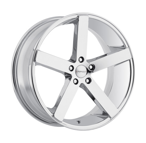 Set 4 22" Cavallo CLV-5 Nano Chrome 22x9 Wheels 5x120 35mm Rims