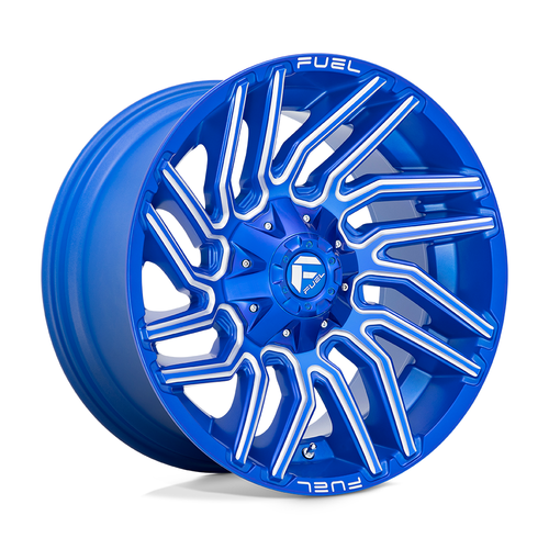 20" Fuel 1PC D774 Typhoon 20x10 Anodized Blue Milled 8x170 Wheel -18mm Truck Rim