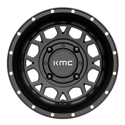 KMC Powersports KS135 Grenade 15x6 4x156 Satin Black Wheel 15" 38mm Rim