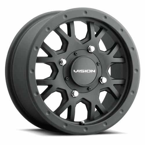 15" Vision ATV GV8 Invader Satin Black 15x6 Wheel 4x136 38mm Rim