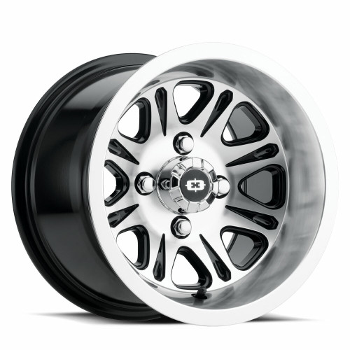 12" Vision ATV 547 Spirit Gloss Black Mirror Machined 12x8 Wheel 4x156 -10.2mm