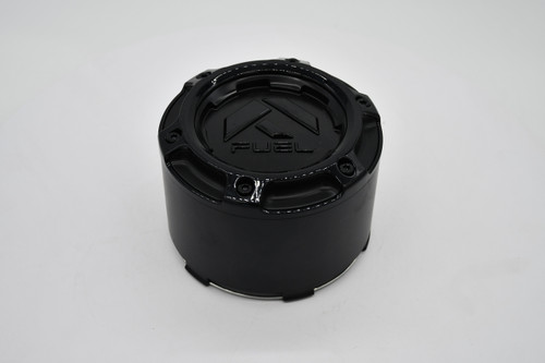Fuel 8x170 Matte Black Gloss Black Logo Snap In Wheel Center Cap 1005-49TGBLD