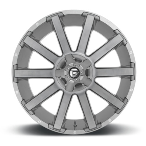 20" Fuel D714 Contra Platinum 20x10 8x180 -18mm Brushed Gunmetal Tinted Clear