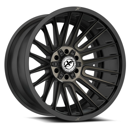 17" XF Off-Road XF-234 Gloss Black & Brushed DDT 17x9 Wheel 6x135 6x5.5 0mm Rim