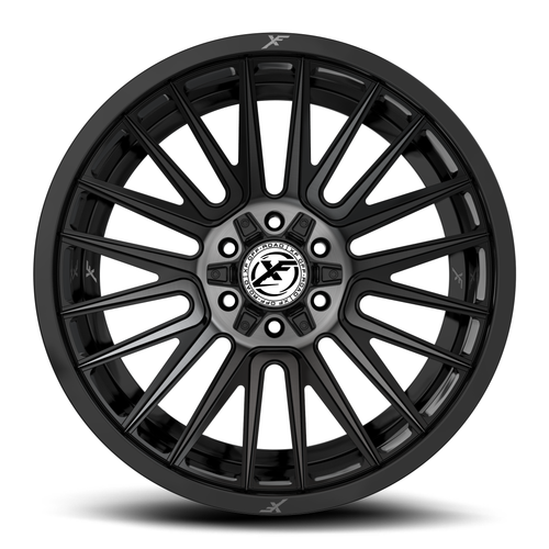 17" XF Off-Road XF-234 Gloss Black & Brushed DDT 17x9 Wheel 6x135 6x5.5 0mm Rim