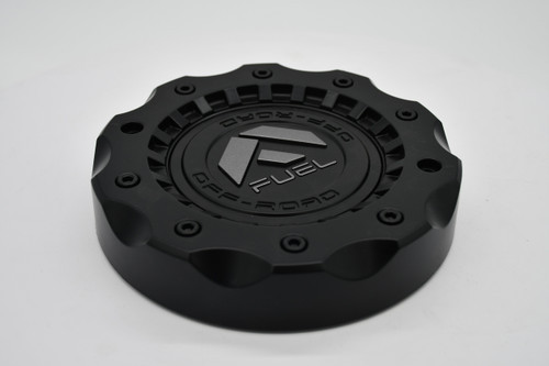 Fuel 1005-92GD Satin Black Silver Logo Wheel Center Cap 7.2 Inch