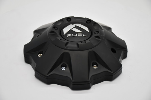 Fuel Satin Black Gloss Logo Wheel Center Cap Hub Cap 1001-63BKIT5 8"