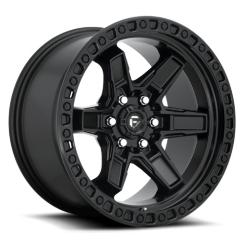 Fuel 1PC D697 Kicker 17x9 6x4.5 Matte Black Wheel 17" 12mm Rim