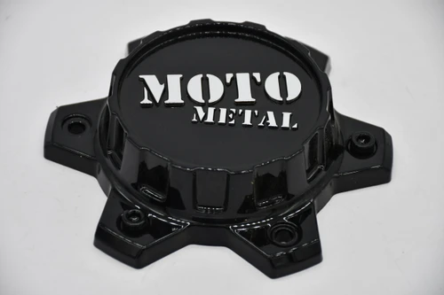 Moto Metal Wheels Gloss Black Chrome Logo Wheel Center Cap, 5.8-inch, SKU T805L145-6-H34-S1.