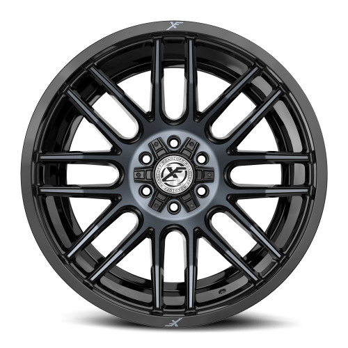 20" XF Off-Road XF-232 Gloss Black Machined Titanium DDT 20x10 5x5 5x5.5 -12mm