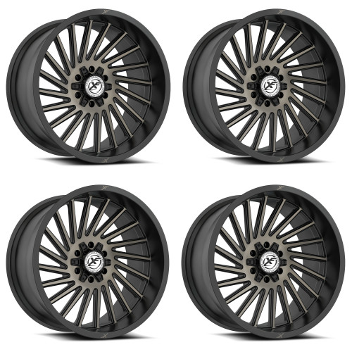 Set 4 20" XF Off-Road XF-239 Black & Bronze Machined DDT 20x10 8x6.5 8x170 -12mm
